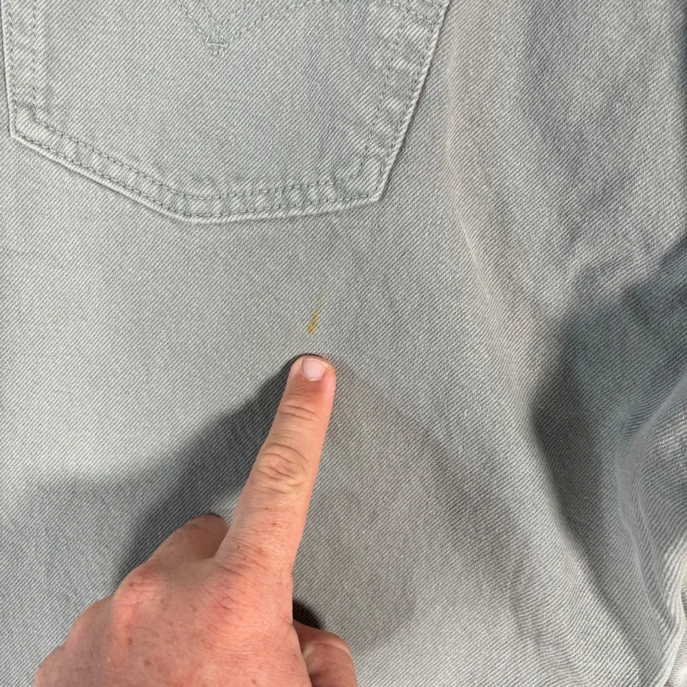 Levis‎ 501 Jeans Mens 36x27 Light Gray Straight Leg Button Fly Y2K USA